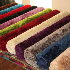 Polyester yarn rugs